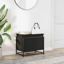 vidaXL fekete szerelt fa tárolóláda fedéllel 60 x 40 x 51,5 cm