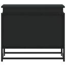 vidaXL fekete szerelt fa tárolóláda fedéllel 60 x 40 x 51,5 cm