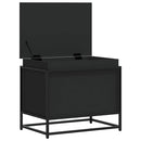 vidaXL fekete szerelt fa tárolóláda fedéllel 60 x 40 x 51,5 cm