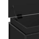 vidaXL fekete szerelt fa tárolóláda fedéllel 60 x 40 x 51,5 cm