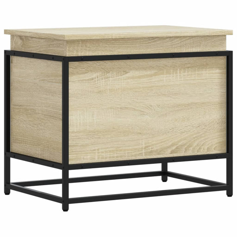 vidaXL sonoma tölgy színű szerelt fa tárolóláda fedéllel 60x40x51,5 cm