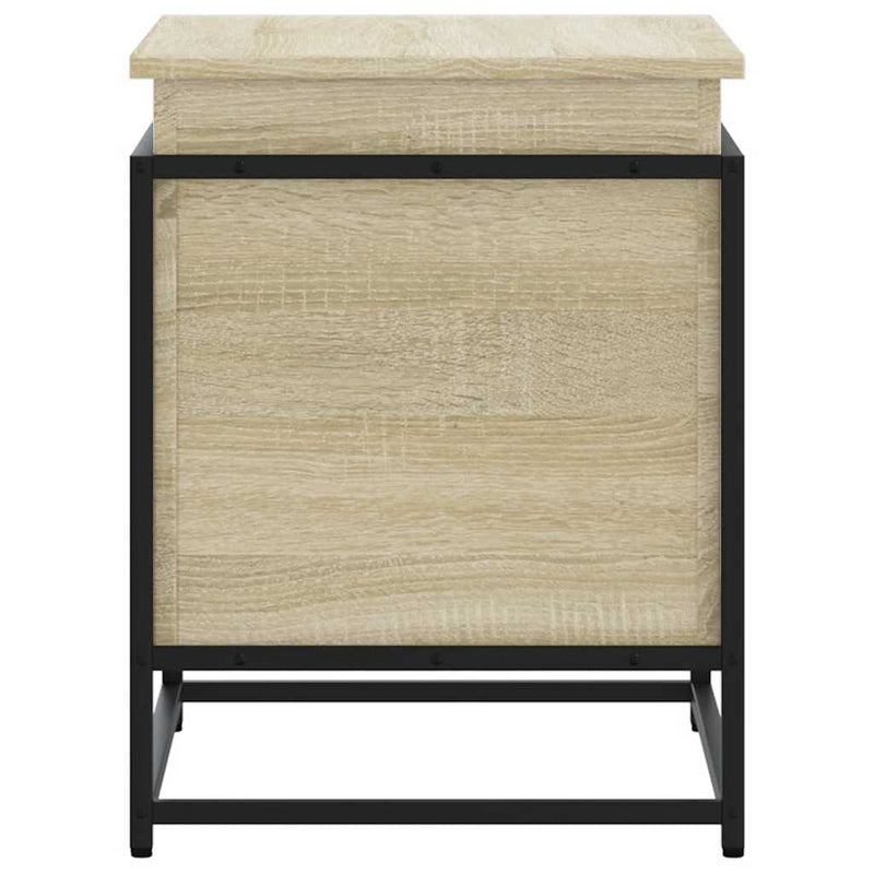 vidaXL sonoma tölgy színű szerelt fa tárolóláda fedéllel 60x40x51,5 cm