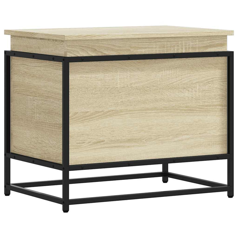 vidaXL sonoma tölgy színű szerelt fa tárolóláda fedéllel 60x40x51,5 cm