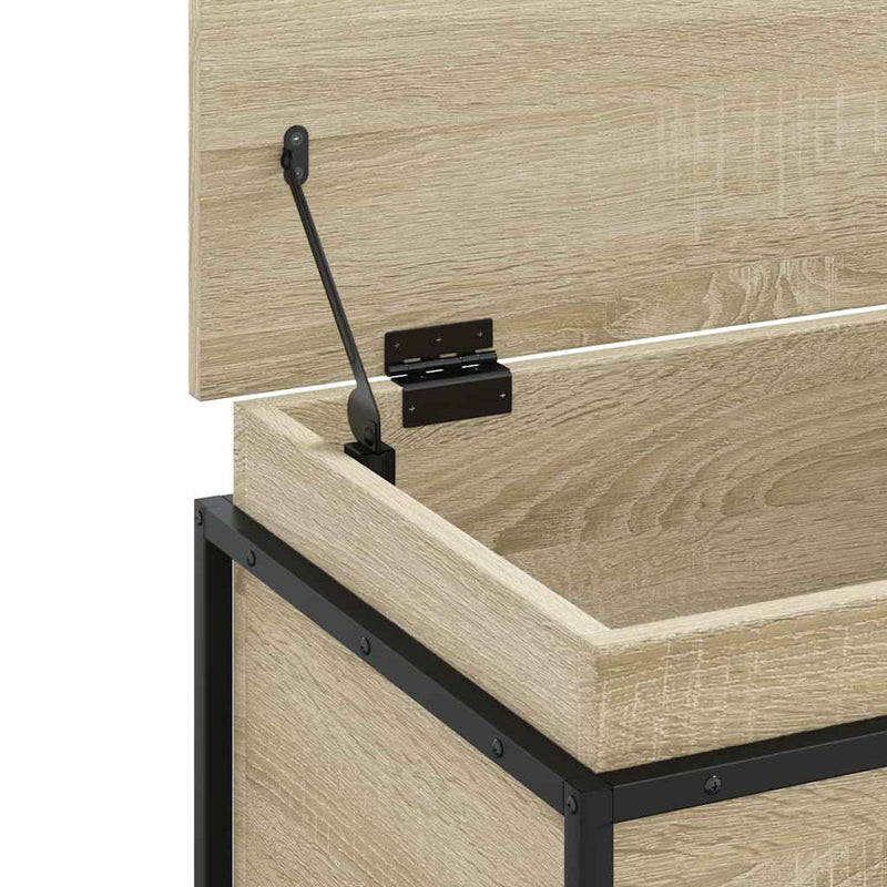vidaXL sonoma tölgy színű szerelt fa tárolóláda fedéllel 60x40x51,5 cm