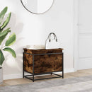 vidaXL füstös tölgy színű szerelt fa tárolóláda fedéllel 60x40x51,5 cm