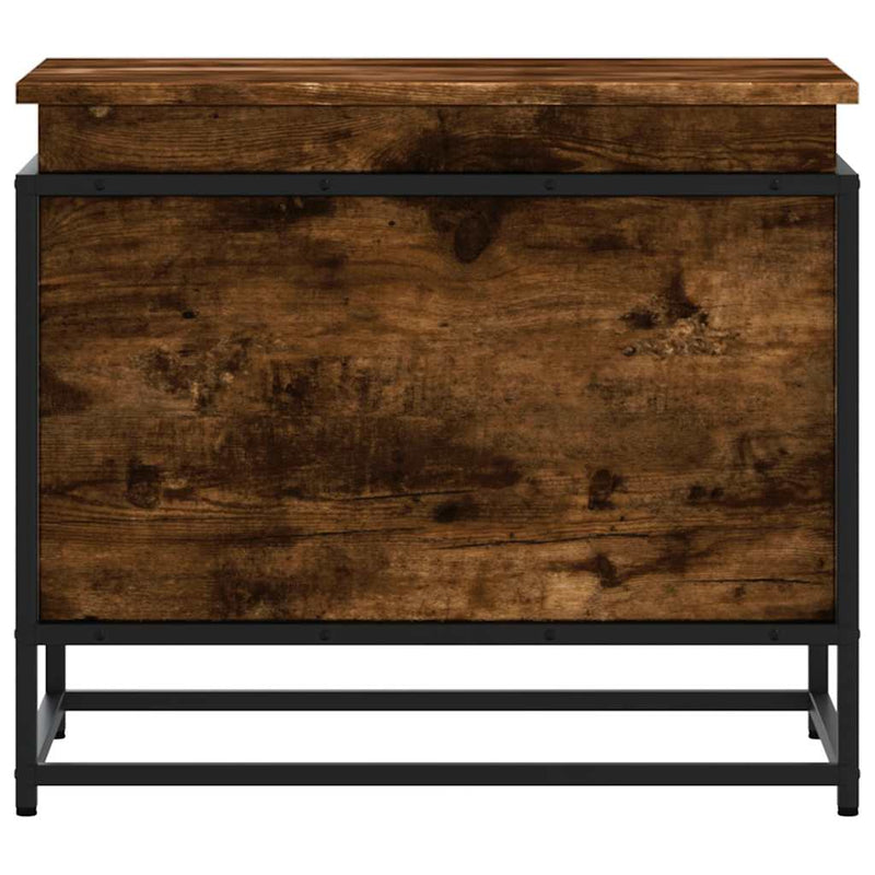 vidaXL füstös tölgy színű szerelt fa tárolóláda fedéllel 60x40x51,5 cm