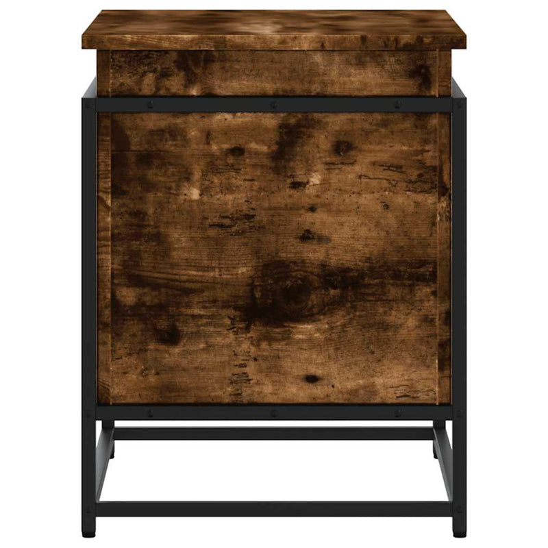 vidaXL füstös tölgy színű szerelt fa tárolóláda fedéllel 60x40x51,5 cm