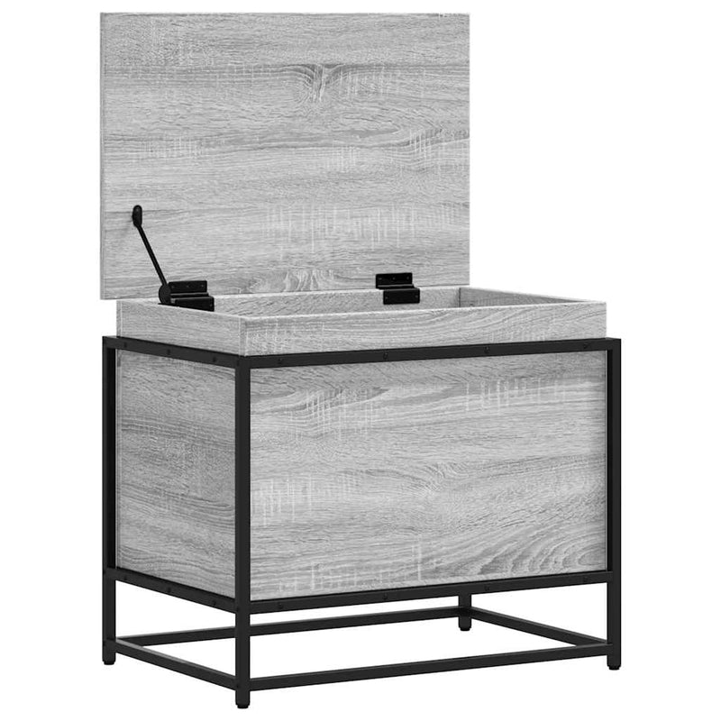 vidaXL szürke sonoma szerelt fa tárolóláda fedéllel 60x40x51,5 cm