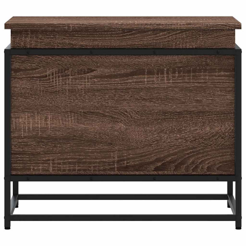 vidaXL barna tölgy színű szerelt fa tárolóláda fedéllel 60x40x51,5 cm