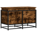 vidaXL füstös tölgy színű szerelt fa tárolóláda fedéllel 80x40x51,5 cm