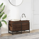vidaXL barna tölgy színű szerelt fa tárolóláda fedéllel 80x40x51,5 cm