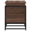 vidaXL barna tölgy színű szerelt fa tárolóláda fedéllel 80x40x51,5 cm