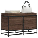 vidaXL barna tölgy színű szerelt fa tárolóláda fedéllel 80x40x51,5 cm