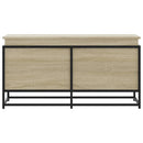 vidaXL sonoma tölgy szerelt fa tárolóláda fedéllel 100x40x51,5 cm