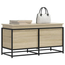 vidaXL sonoma tölgy szerelt fa tárolóláda fedéllel 100x40x51,5 cm