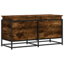 vidaXL füstös tölgy színű szerelt fa tárolóláda fedéllel 100x40x51,5cm