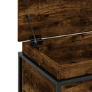 vidaXL füstös tölgy színű szerelt fa tárolóláda fedéllel 100x40x51,5cm