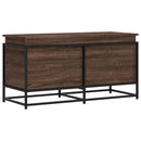 vidaXL barna tölgy színű szerelt fa tárolóláda fedéllel 100x40x51,5 cm