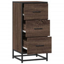 vidaXL barna tölgy színű szerelt fa tálalószekrény 35,5 x 35 x 76 cm