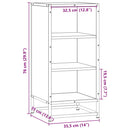 vidaXL fekete szerelt fa tálalószekrény 35,5 x 35 x 76 cm
