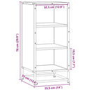 vidaXL füstös tölgy színű szerelt fa tálalószekrény 35,5 x 35 x 76 cm
