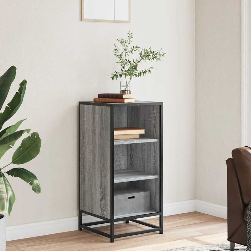 vidaXL szürke sonoma színű szerelt fa tálalószekrény 35,5 x 35 x 76 cm