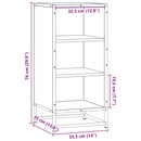 vidaXL szürke sonoma színű szerelt fa tálalószekrény 35,5 x 35 x 76 cm