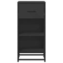 vidaXL fekete szerelt fa tálalószekrény 35,5 x 35 x 76 cm