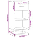 vidaXL sonoma tölgy színű szerelt fa tálalószekrény 35,5 x 35 x 76 cm