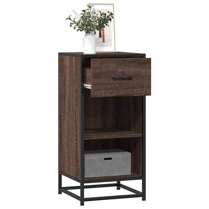 vidaXL barna tölgy színű szerelt fa tálalószekrény 35,5 x 35 x 76 cm