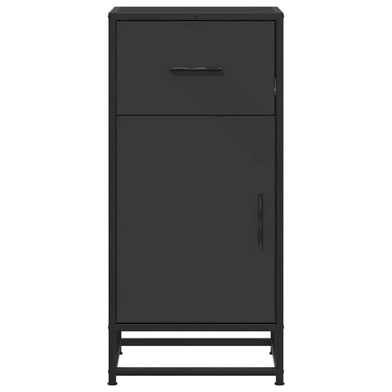 vidaXL fekete szerelt fa tálalószekrény 35,5 x 35 x 76 cm