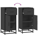 vidaXL fekete szerelt fa tálalószekrény 35,5 x 35 x 76 cm