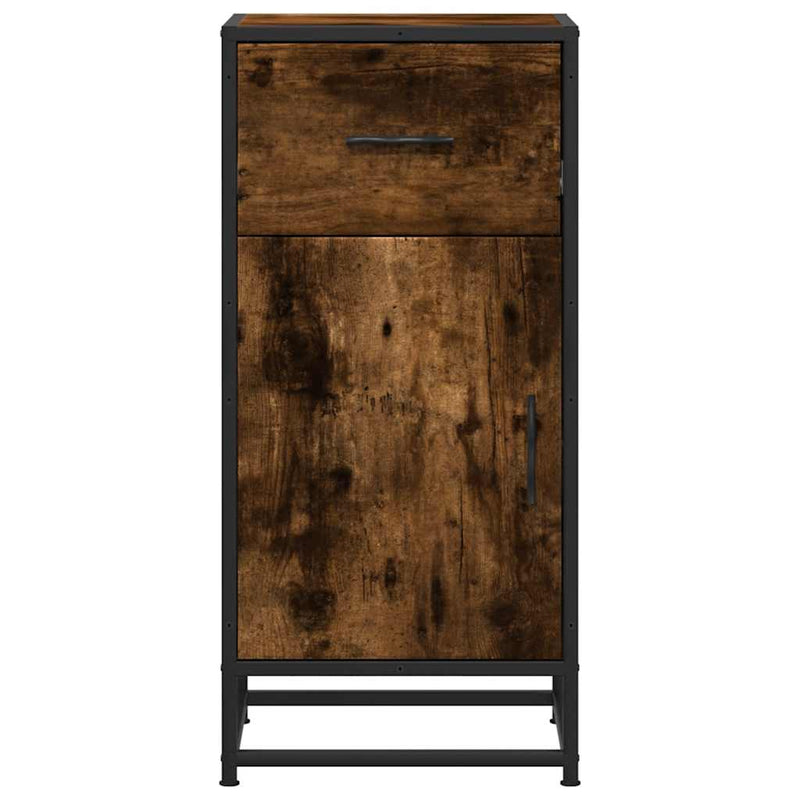 vidaXL füstös tölgy színű szerelt fa tálalószekrény 35,5 x 35 x 76 cm