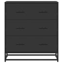 vidaXL fekete szerelt fa tálalószekrény 68 x 35 x 76 cm