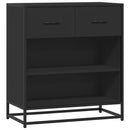vidaXL Tálalószekrény Fekete 68x35x76 cm Engineered Wood