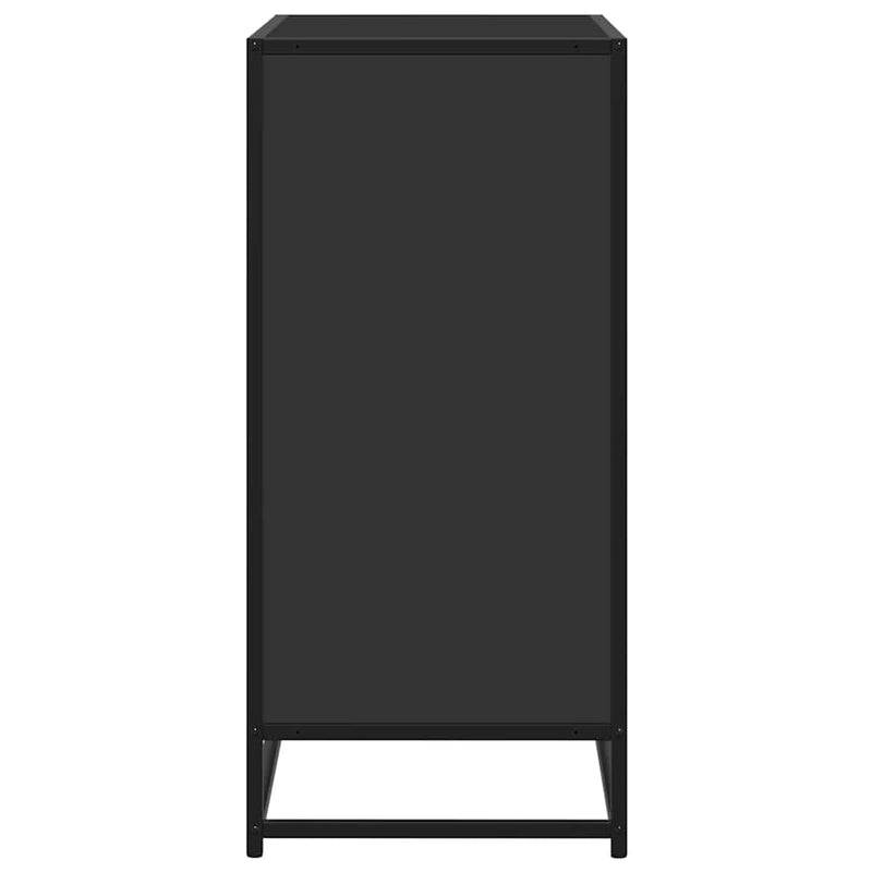 vidaXL Tálalószekrény Fekete 68x35x76 cm Engineered Wood