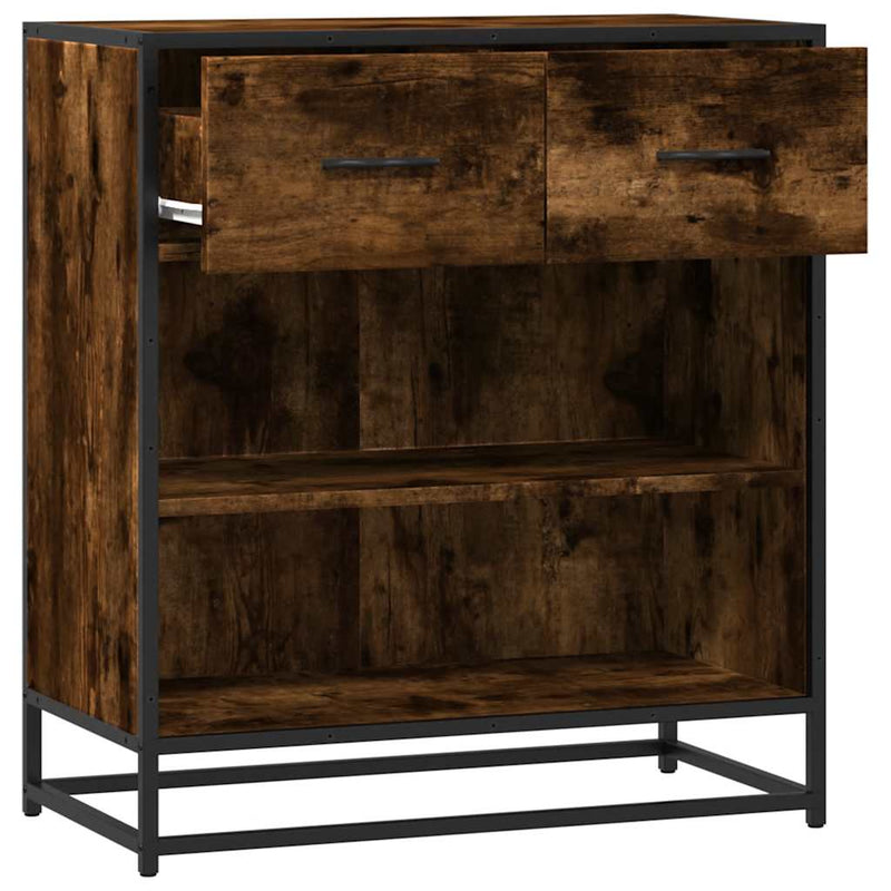 vidaXL komód füstölt tölgy 68x35x76 cm Gépelt fa