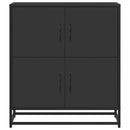 vidaXL Tálalószekrény Fekete 68x35x76 cm Engineered Wood