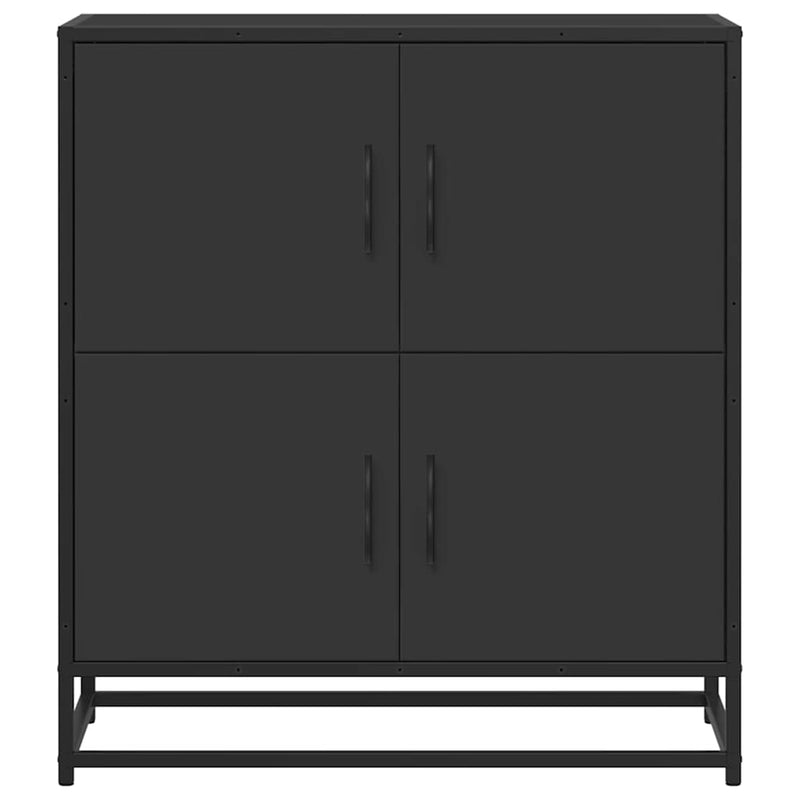 vidaXL Tálalószekrény Fekete 68x35x76 cm Engineered Wood