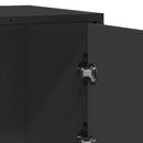 vidaXL Tálalószekrény Fekete 68x35x76 cm Engineered Wood