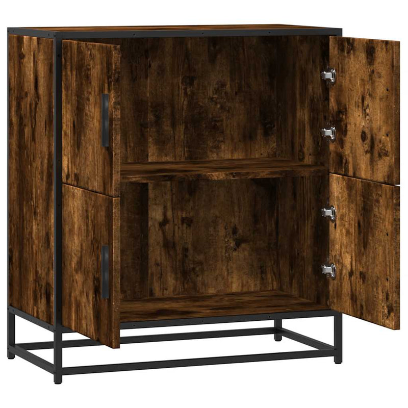 vidaXL komód füstölt tölgy 68x35x76 cm Gépelt fa