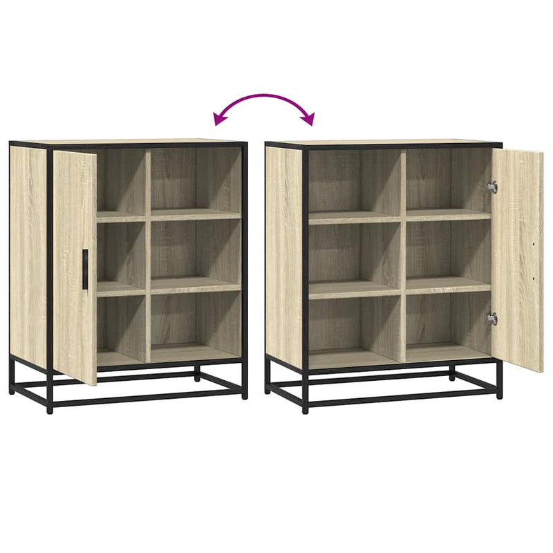 vidaXL komód Sonoma tölgy 62x35x76 cm Gépelt fa