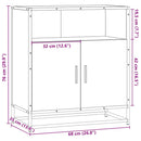vidaXL komód Szürke Sonoma 68x35x76 cm Gépi úton előállított fa