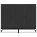 vidaXL fekete szerelt fa tálalószekrény 94x35x76 cm