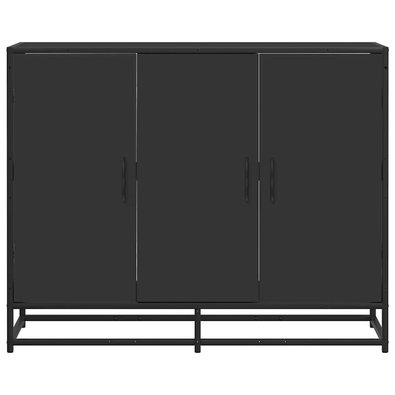 vidaXL fekete szerelt fa tálalószekrény 94x35x76 cm