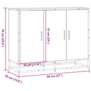 vidaXL fekete szerelt fa tálalószekrény 94x35x76 cm