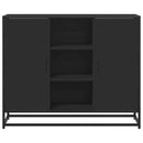 vidaXL fekete szerelt fa tálalószekrény 92 x 35 x 76 cm