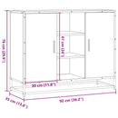 vidaXL fekete szerelt fa tálalószekrény 92 x 35 x 76 cm