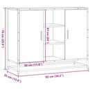 vidaXL szürke sonoma színű szerelt fa tálalószekrény 92 x 35 x 76 cm