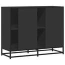 vidaXL fekete szerelt fa tálalószekrény 92 x 35 x 76 cm